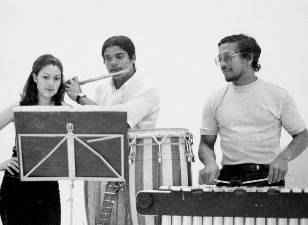 Robert Davids with some of the cast of Friday Friday, 